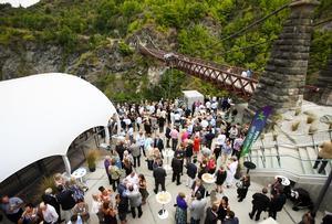 Exterior and viewing deck of the re-developed Bungy Centre, Queenstown.